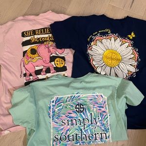 Girls lot of simply southern tees